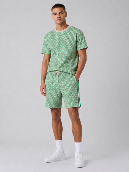 Green Cotton T-Shirt & Shorts Set