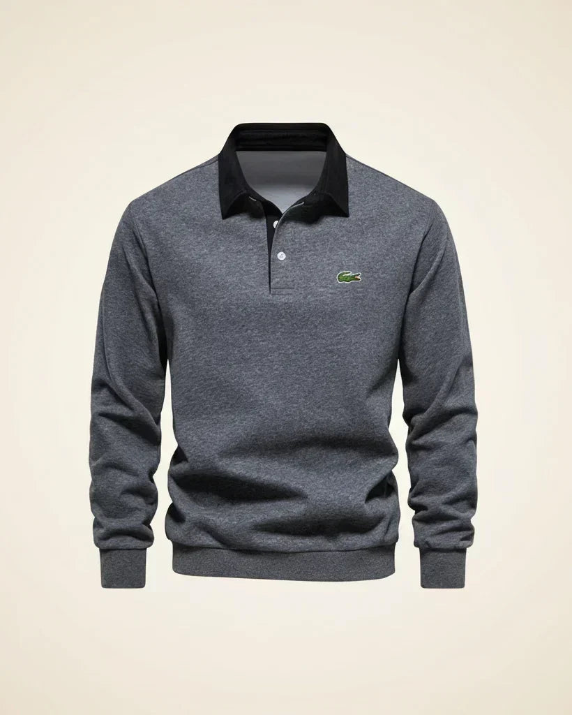 LC Refined Long-Sleeve Polo Fleece