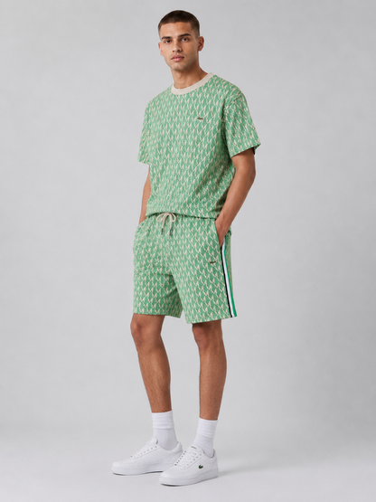 Green Cotton T-Shirt & Shorts Set
