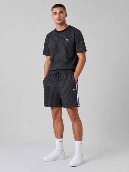 Black Cotton T-Shirt & Shorts Set