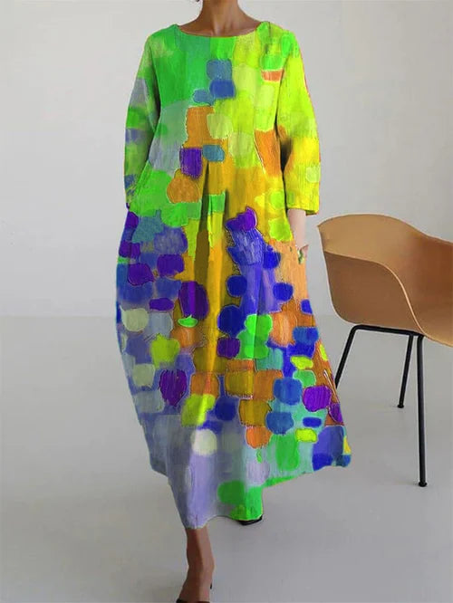 Floral summer dress with flared fit for women | Mariselle