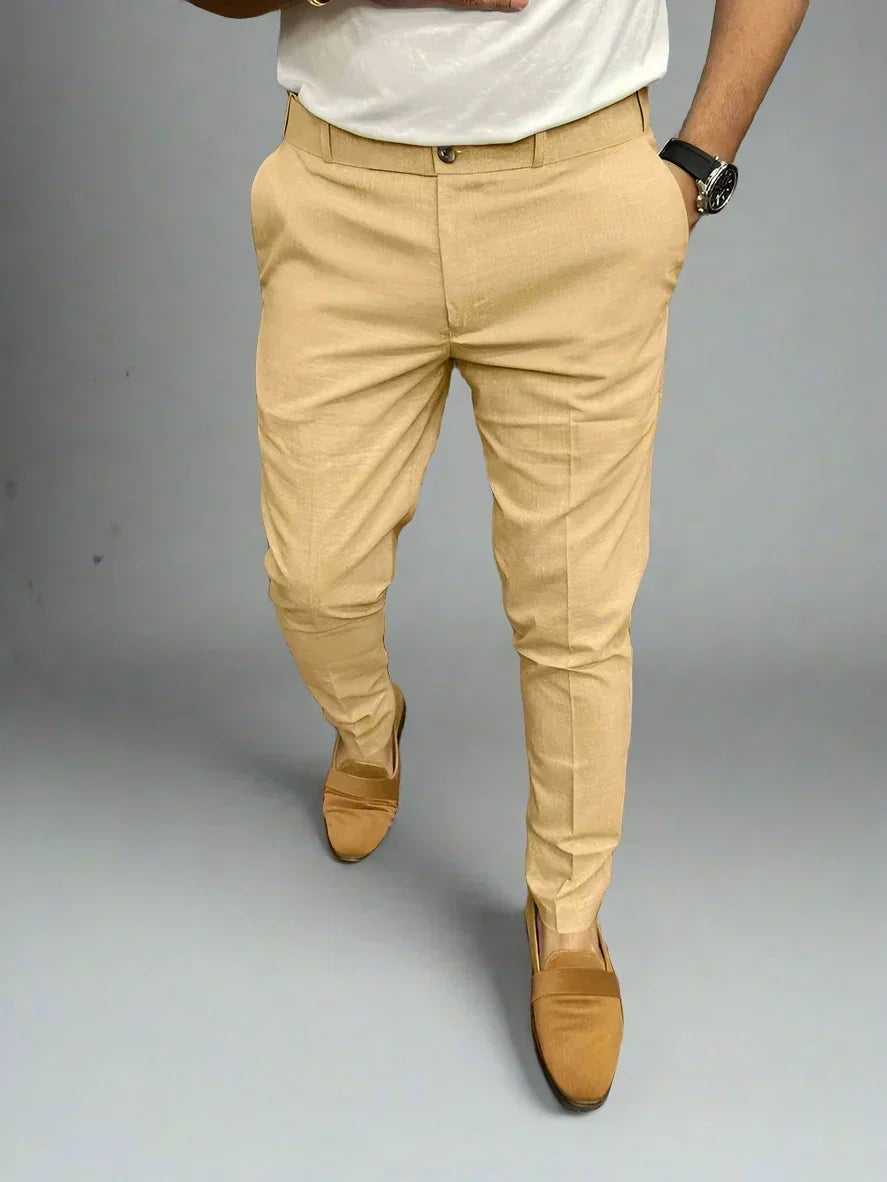 Legato Men's Tailored Pants – Stretch Smart Casual Trousers