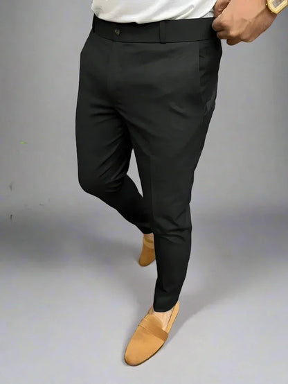 Legato Men's Tailored Pants – Stretch Smart Casual Trousers