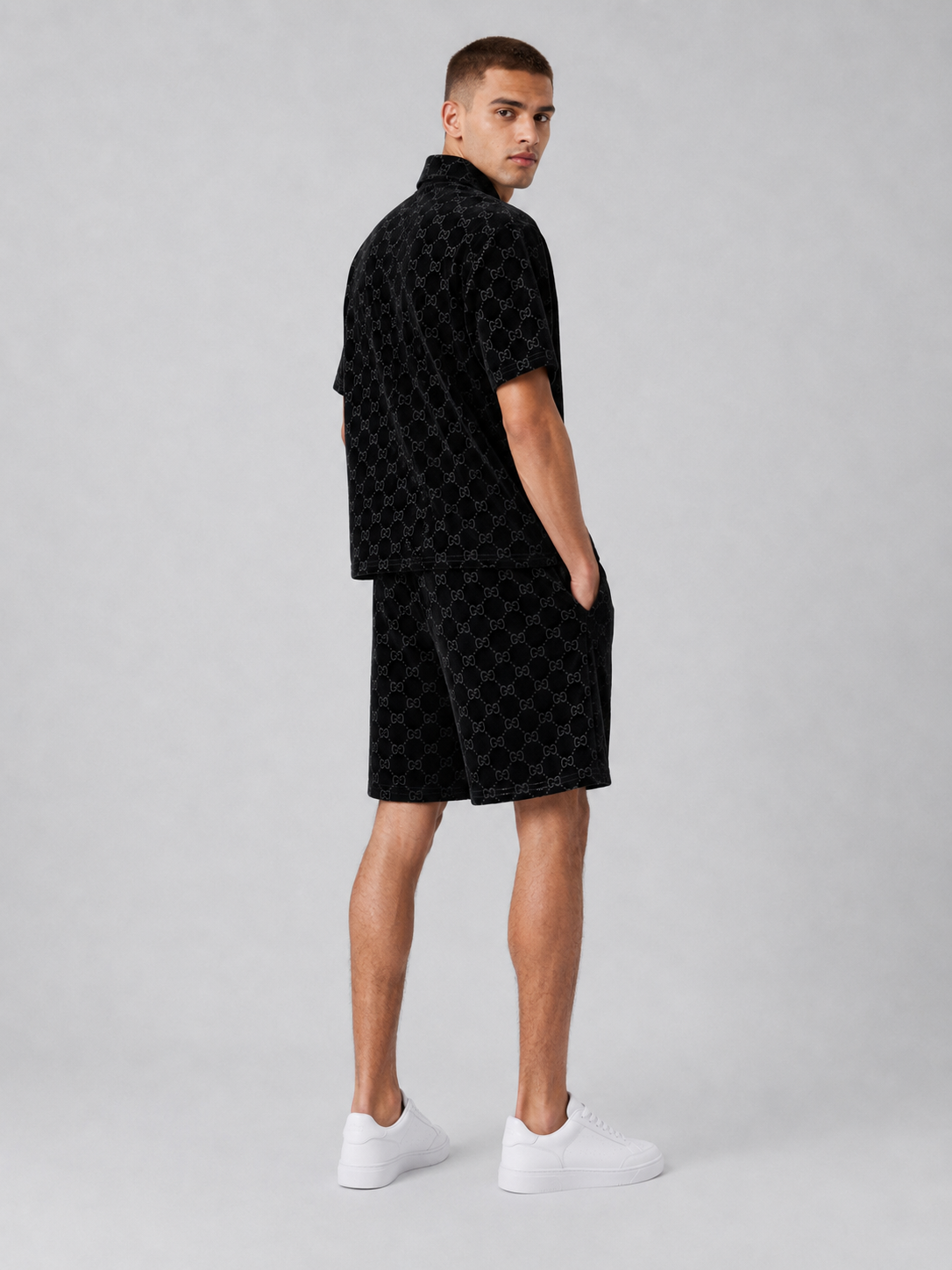 Black Shirt & Shorts Set