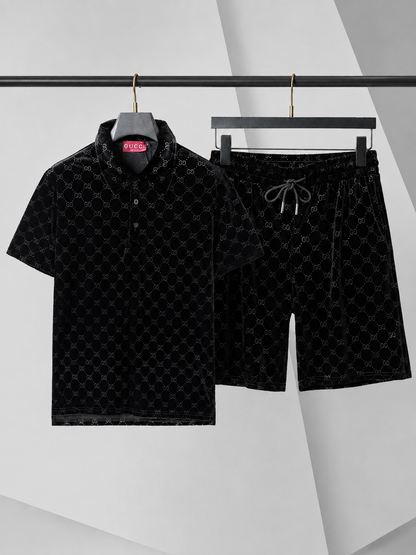 Black Shirt & Shorts Set