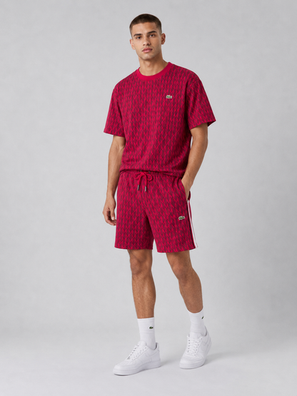 Red Cotton T-Shirt & Shorts Set