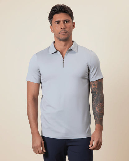 Men's Half-Zip Polo Shirt Old Money Perion