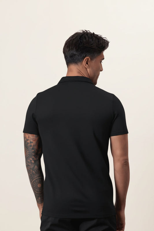 Men's Half-Zip Polo Shirt Old Money Perion