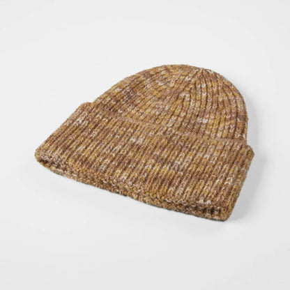 Cuffed Knit Mohair Blend Beanie Hat