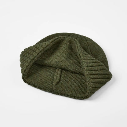 Blank Classic Ribbed Knit Wool Beanie