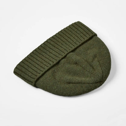 Blank Classic Ribbed Knit Wool Beanie