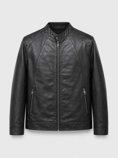 Men’s Black Faux Leather Jacket