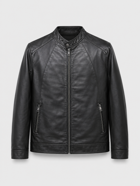 Men’s Black Faux Leather Jacket