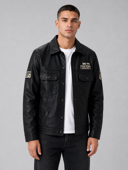 Men’s Black PU Leather Jacket