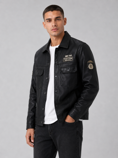 Men’s Black PU Leather Jacket