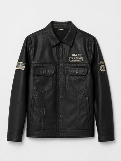 Men’s Black PU Leather Jacket