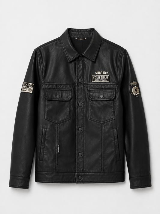 Men’s Black PU Leather Jacket