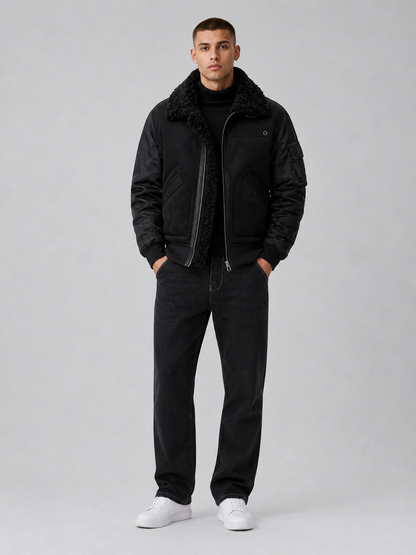 Men’s Thickened Sherpa Collar Jacket