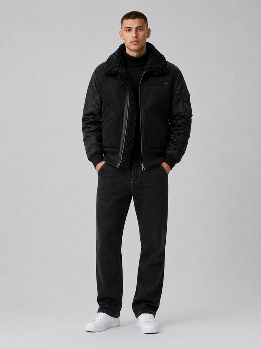 Men’s Thickened Sherpa Collar Jacket