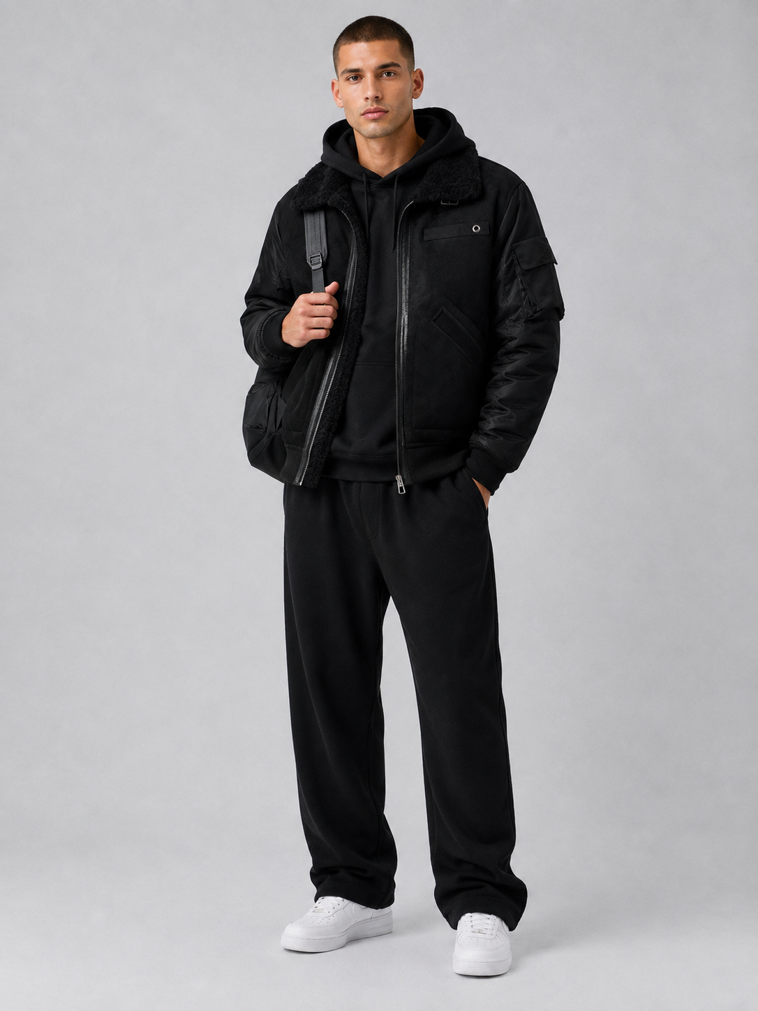Men’s Thickened Sherpa Collar Jacket