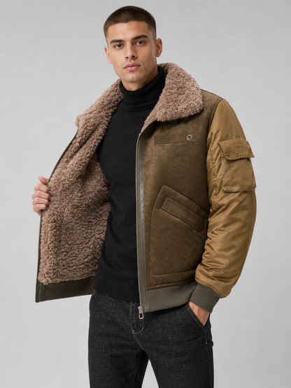Men’s Thickened Sherpa Collar Jacket