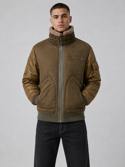 Men’s Thickened Sherpa Collar Jacket