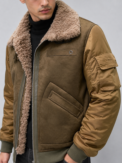 Men’s Thickened Sherpa Collar Jacket