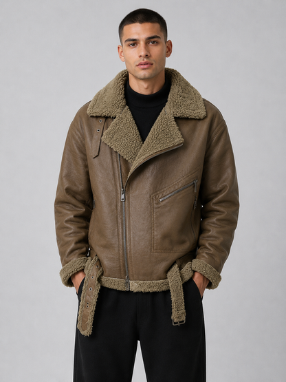 Men’s Thickened Sherpa-Lined Jacket