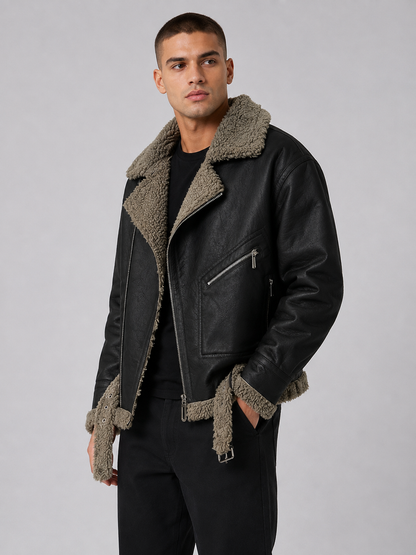 Men’s Thickened Sherpa-Lined Jacket