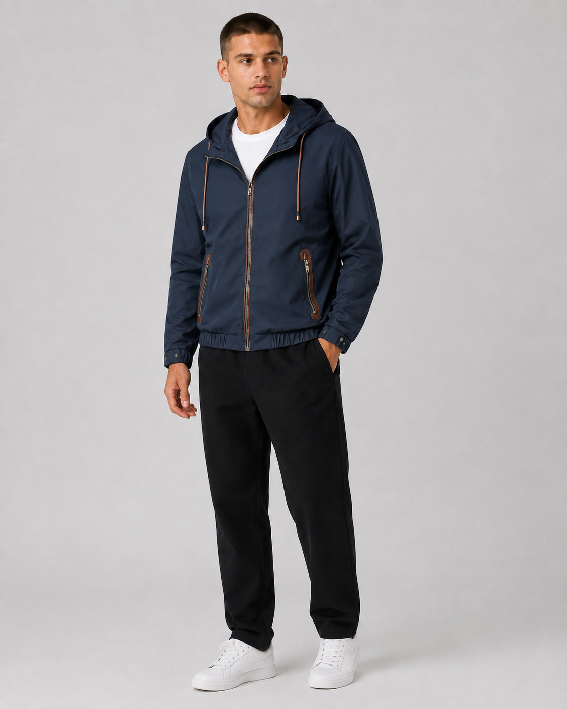 Men’s Hooded Polyester Jacket