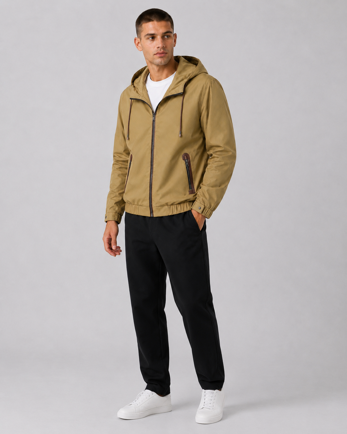 Men’s Hooded Polyester Jacket