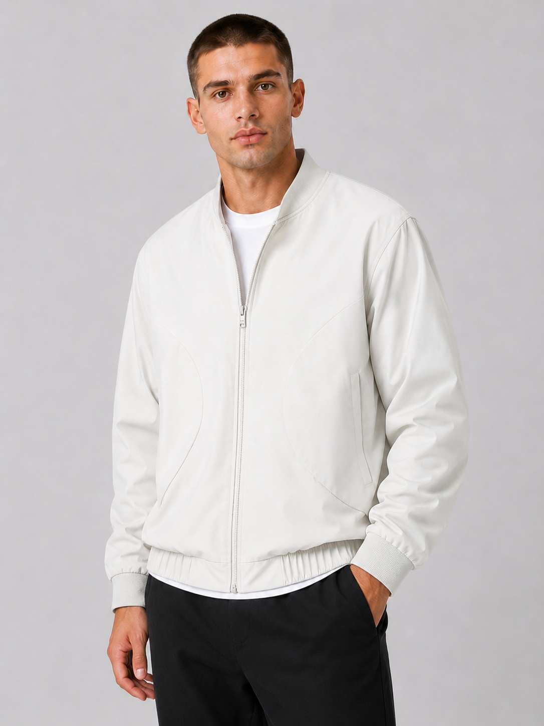 Fitted Windproof Polyester Jacket