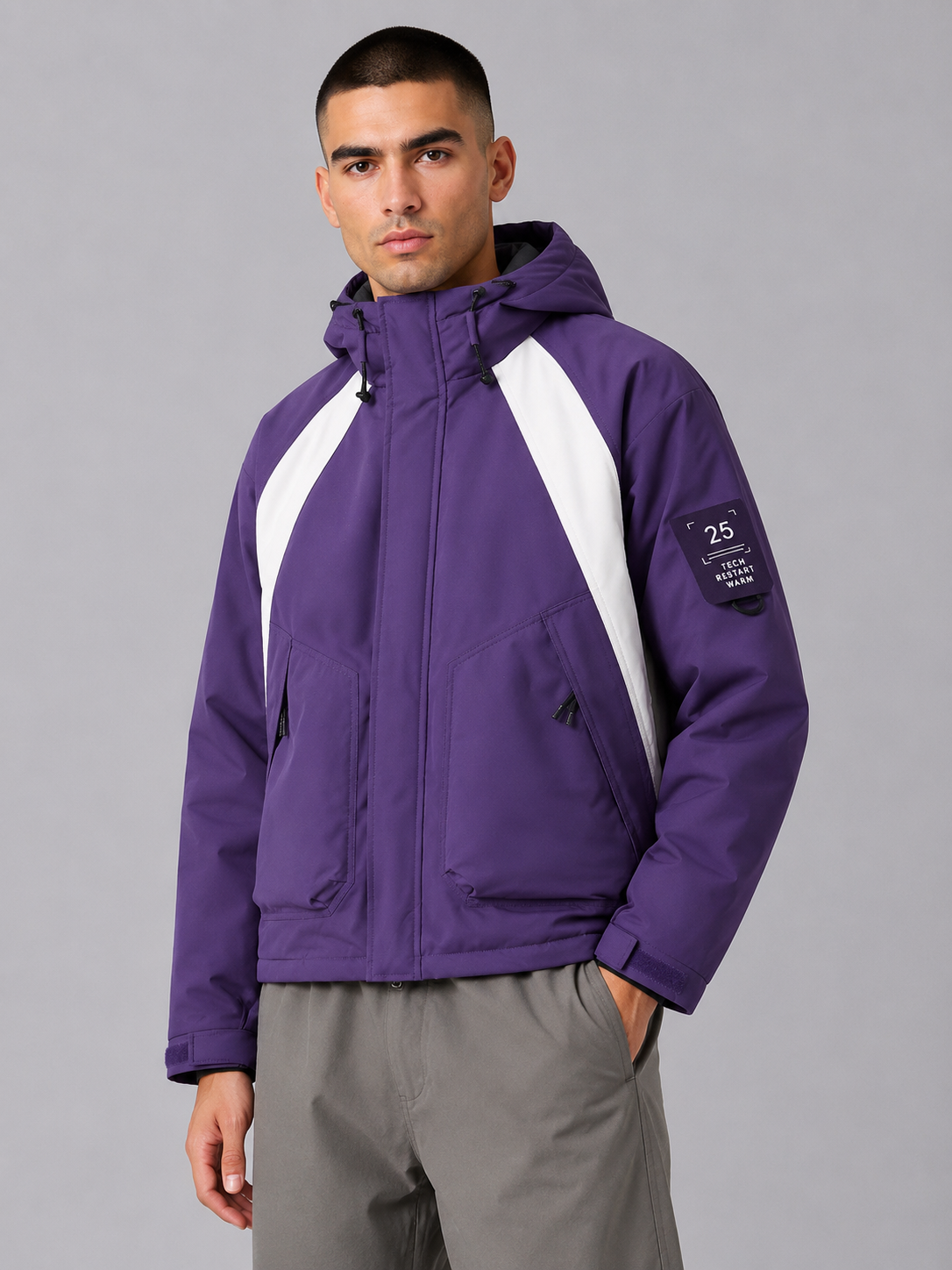 Hooded Waterproof Padded Jacket