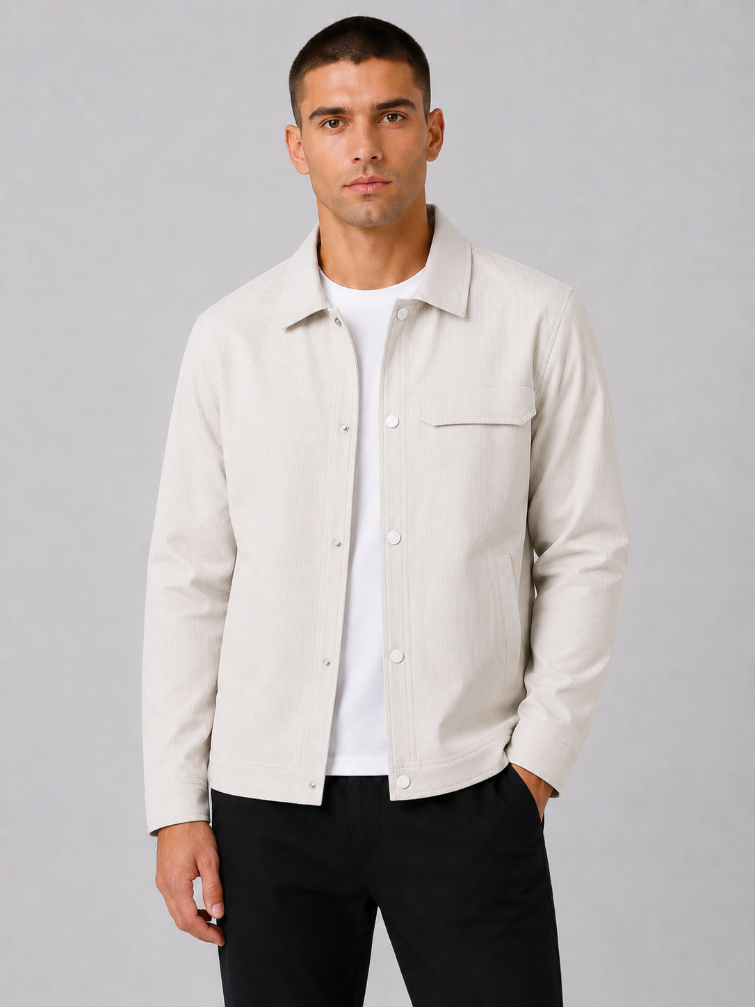 Loose Fit Lapel Jacket