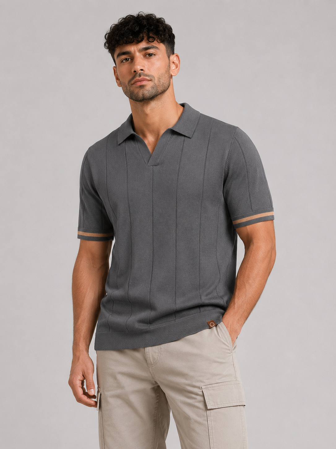 Short-Sleeve Viscose Blend Top