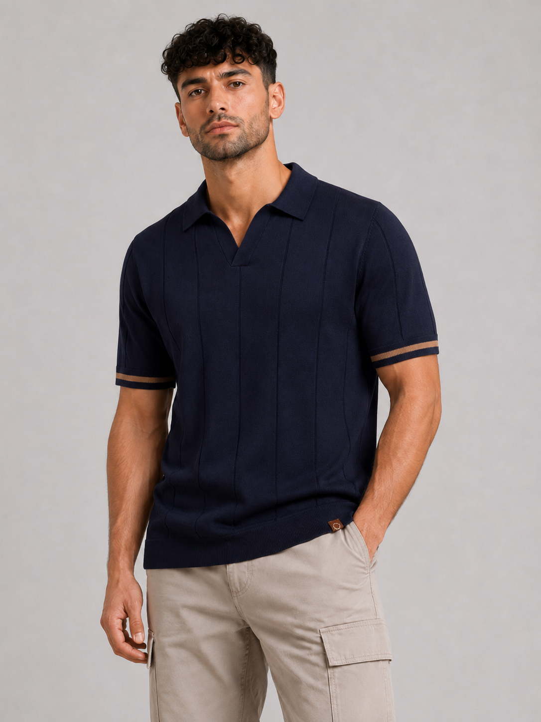 Short-Sleeve Viscose Blend Top