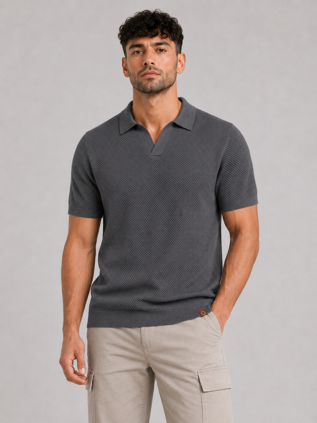 Short-Sleeve Viscose Blend Top