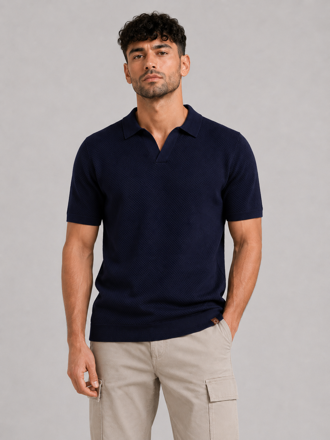 Short-Sleeve Viscose Blend Top