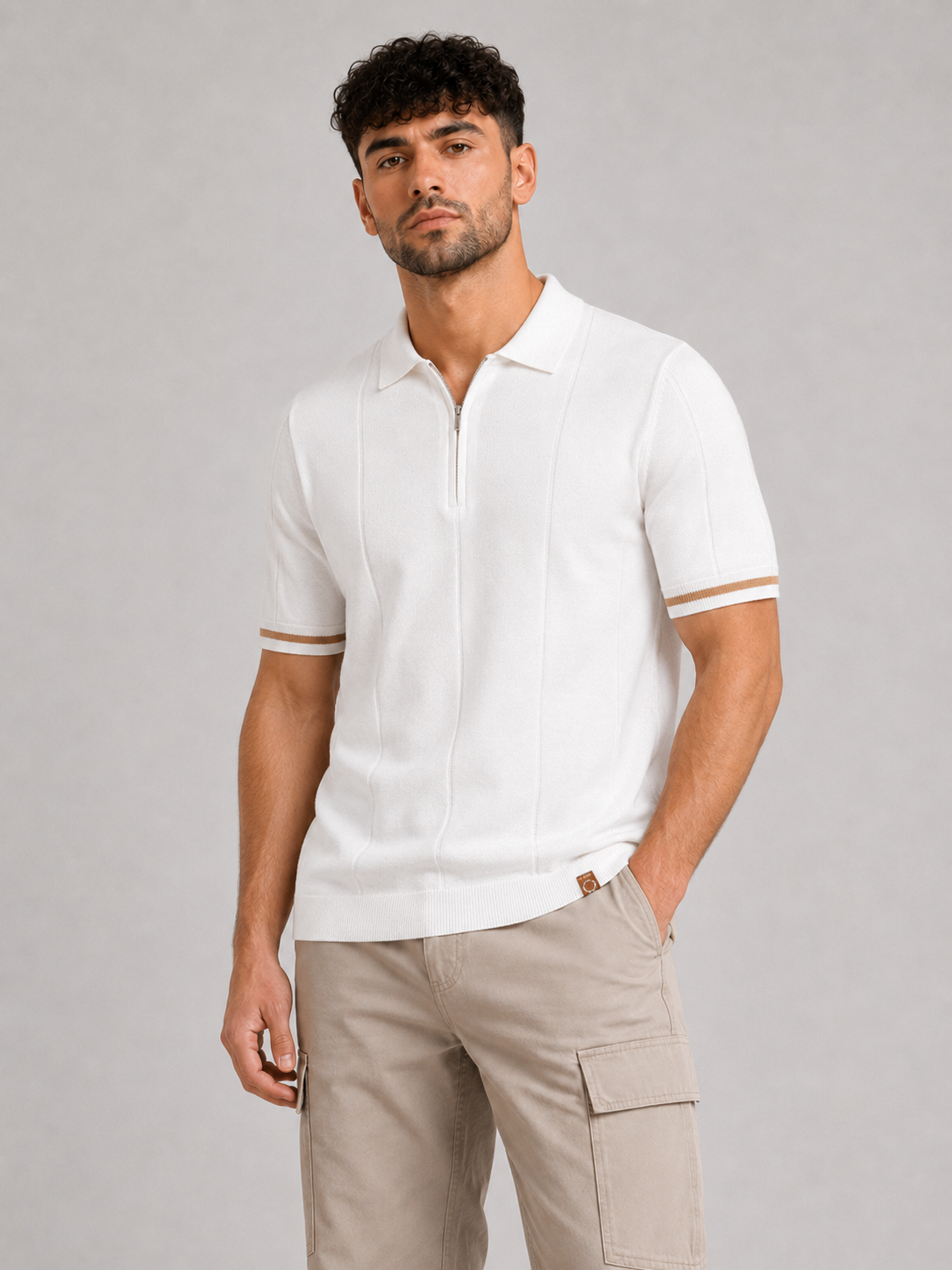 Short-Sleeve Viscose Blend Top