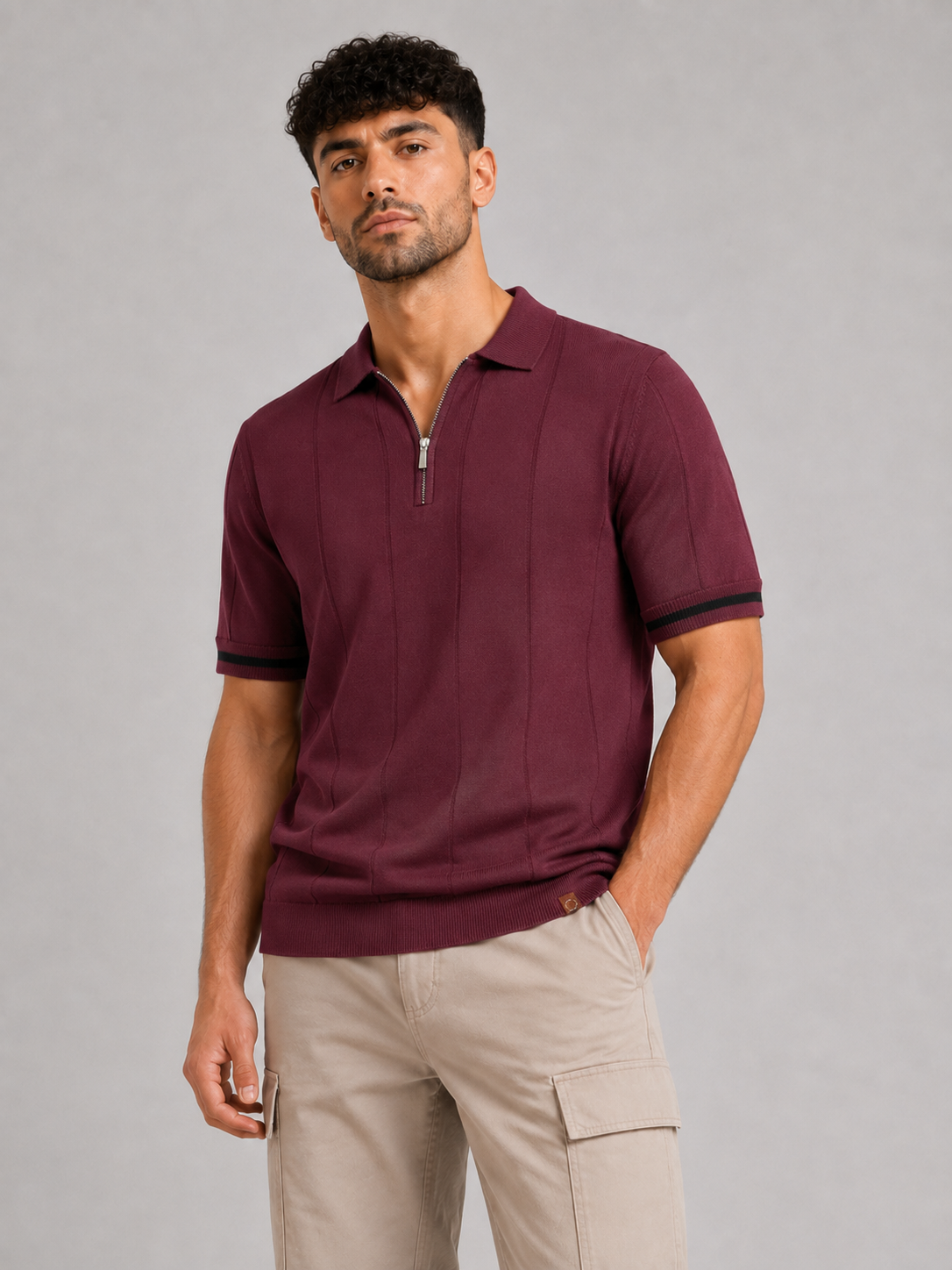 Short-Sleeve Viscose Blend Top