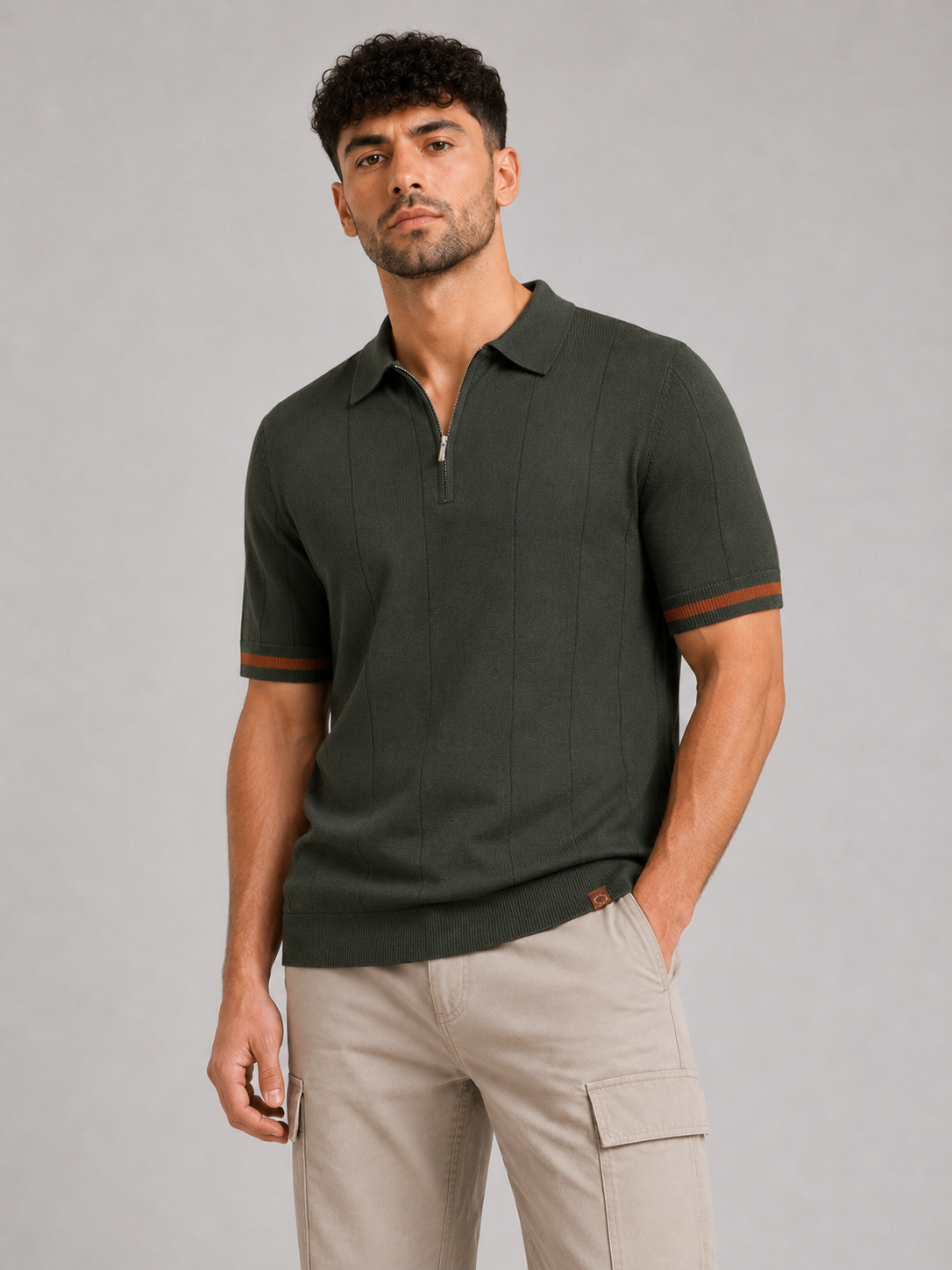 Short-Sleeve Viscose Blend Top