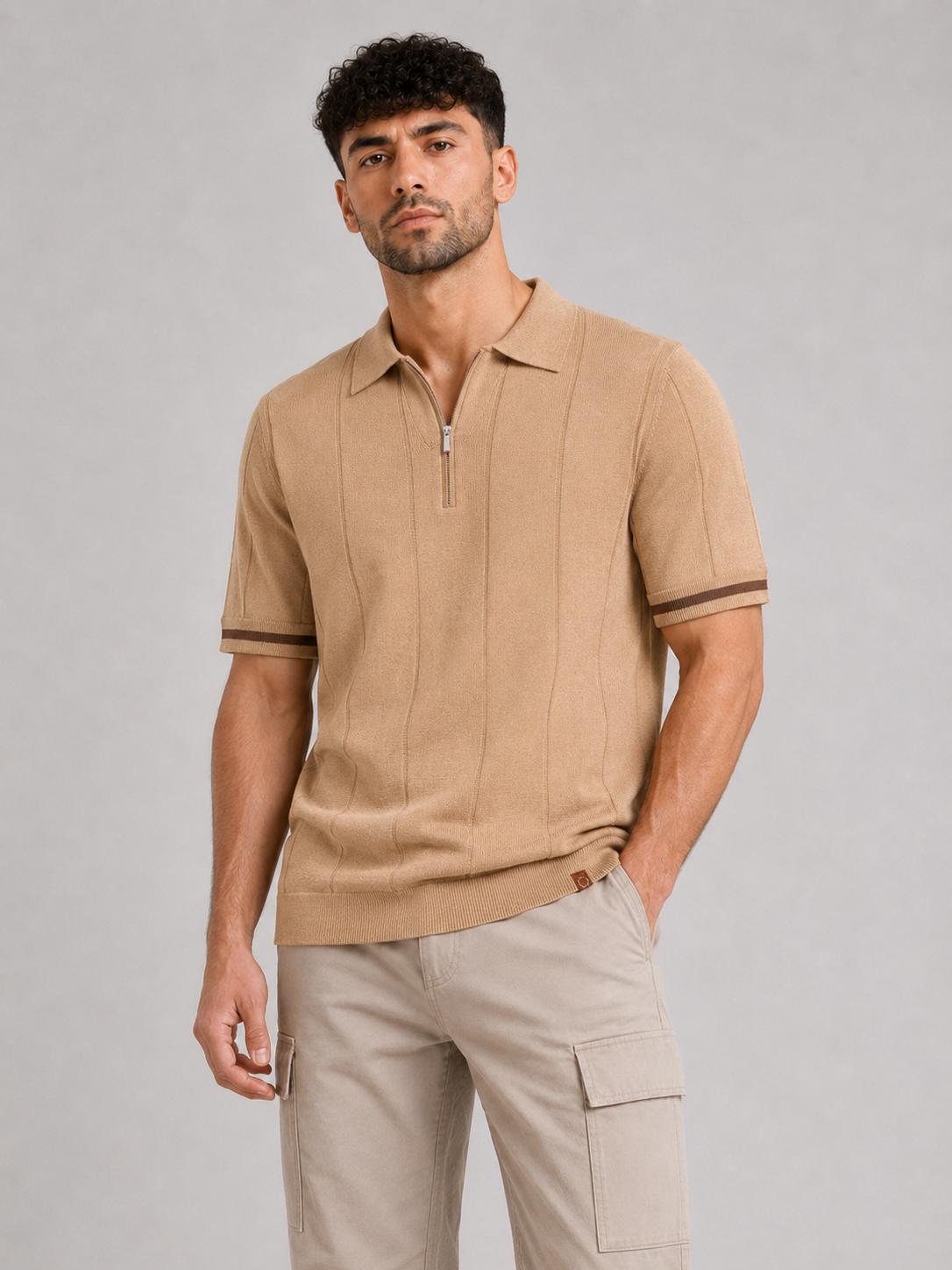Short-Sleeve Viscose Blend Top