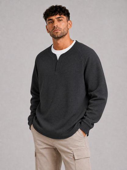 Mochuang V-Neck Pullover Sweatshirt