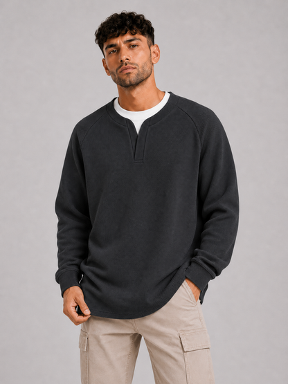 Mochuang V-Neck Pullover Sweatshirt
