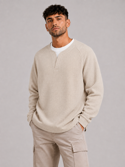 Mochuang V-Neck Pullover Sweatshirt