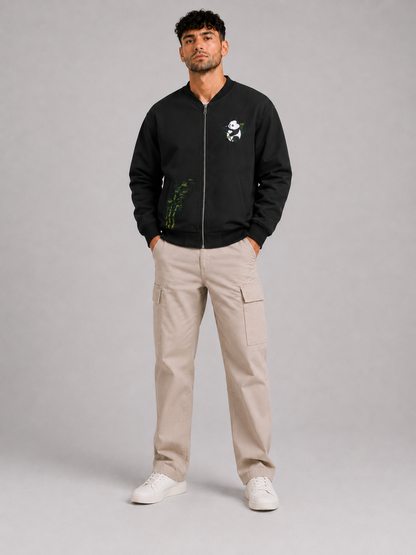 Black Stand Collar Jacket