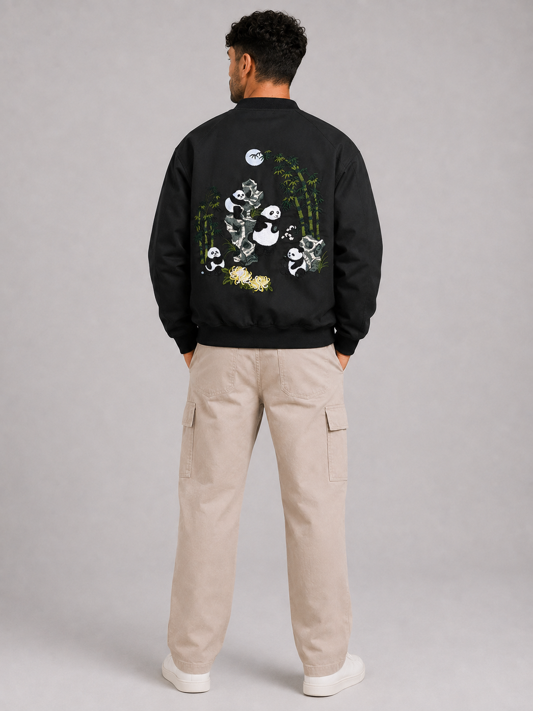 Black Stand Collar Jacket
