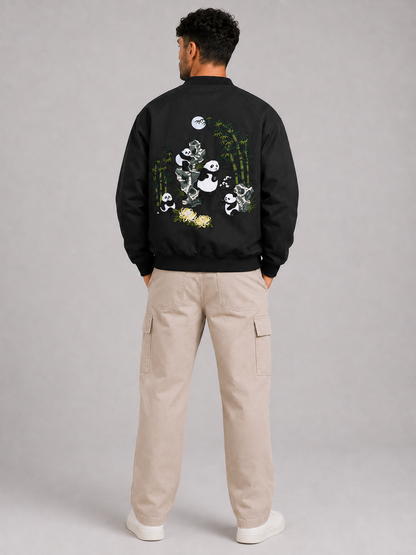 Black Stand Collar Jacket