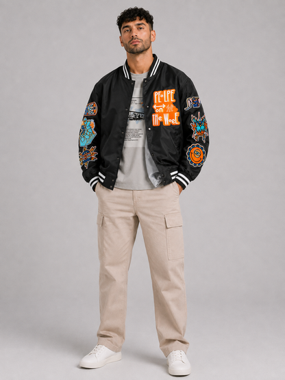 Embroidered Stand Collar Jacket