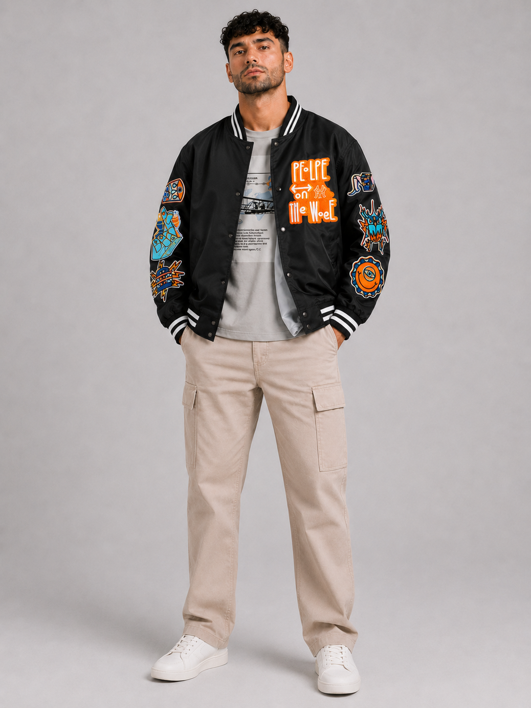 Embroidered Stand Collar Jacket